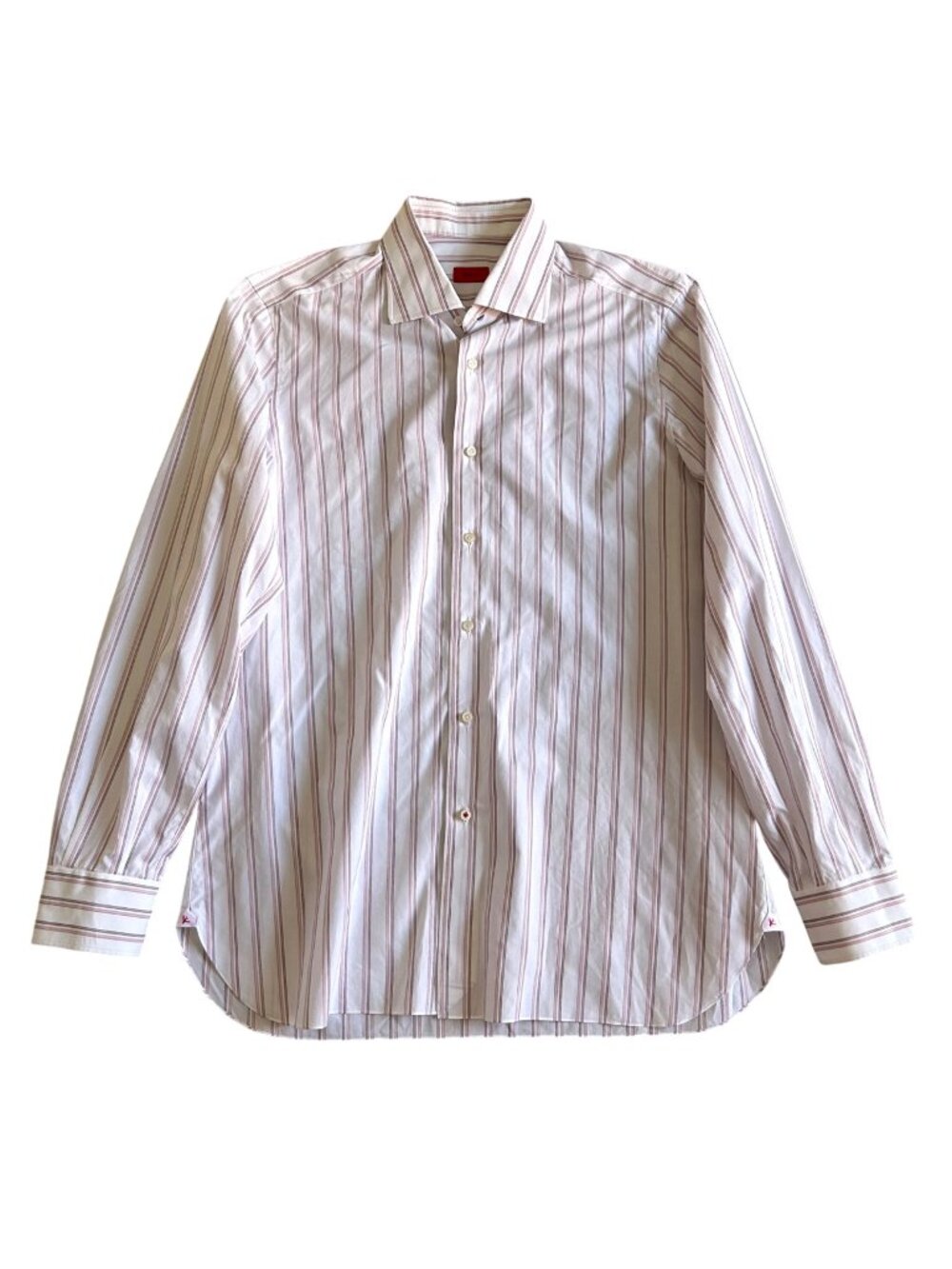 Isaia Men's Sz 42 Striped Button-Up Shirt Long Sleeve Luxury Wear